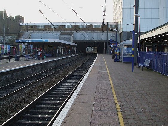 Platform at Ealing Broadway Station