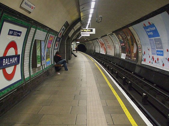 Platform level at Balham Tube Station