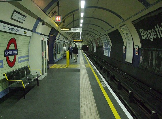 Platform level, Camden Town Tube Station