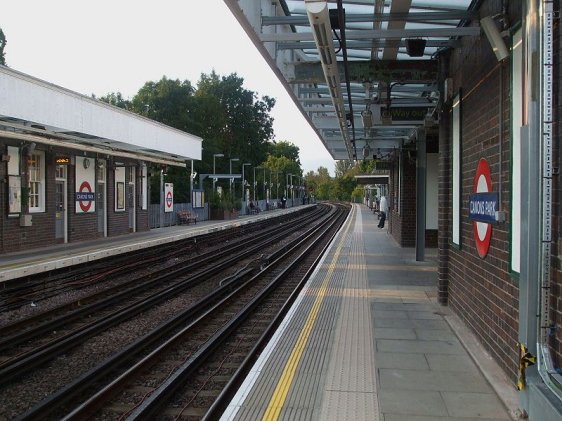 Platform level at Canons Park Tube Station