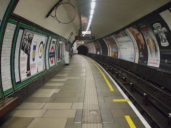 Platform level at Clapham South Tube Station