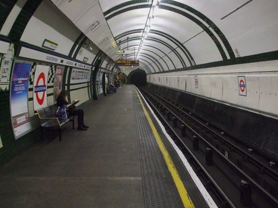 Platform level at Gloucester Road Tube Station