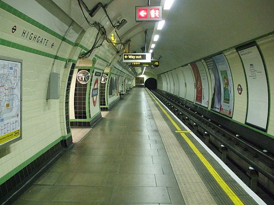 Platform level, Highgate Tube Station