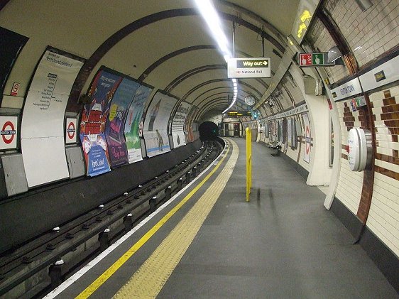 Platform level, Kentish Town Tube Station