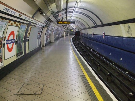 Platform level at Lambeth North Tube Station