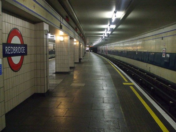 Platform level at Redbridge Tube Station