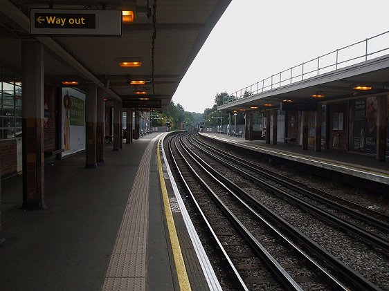 Platform level at South Harrow Tube Station