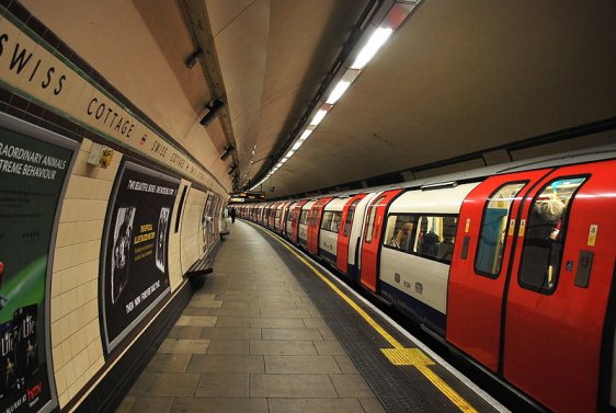 Platform level at Swiss Cottage Tube Station