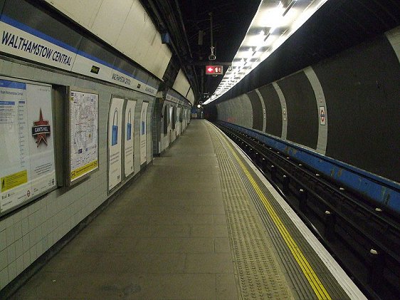 Platform level at Walthamstow Central Tube Station