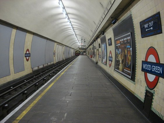 Platform level at Wood Green Tube Station