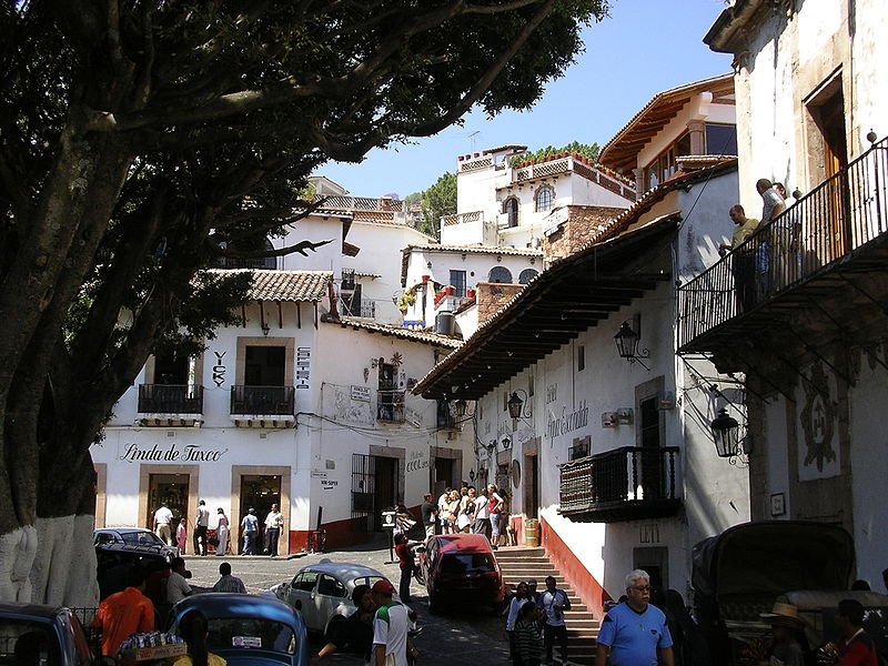 Houses around Plaza Borda in Taxco
