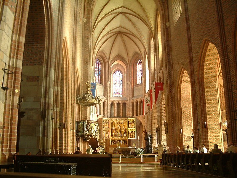 The inside of Poznań Cathedral