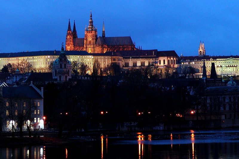 Prague Castle at night