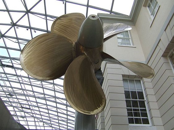 Propeller exhibited at the National Maritime Museum