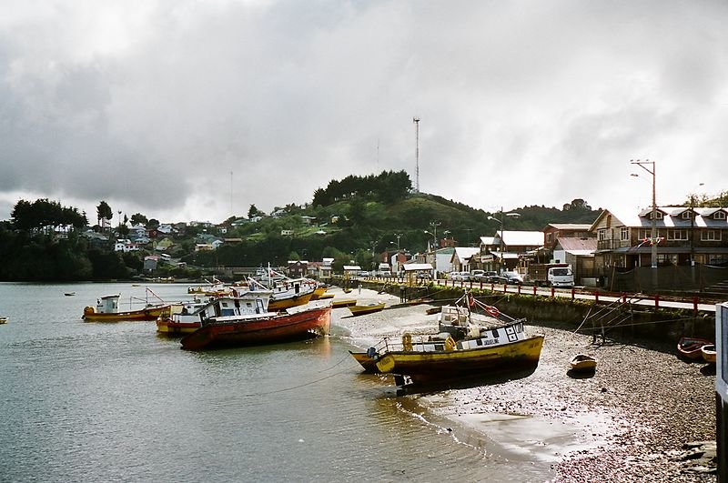 Quemchi, a small fishing port on Chiloé Island