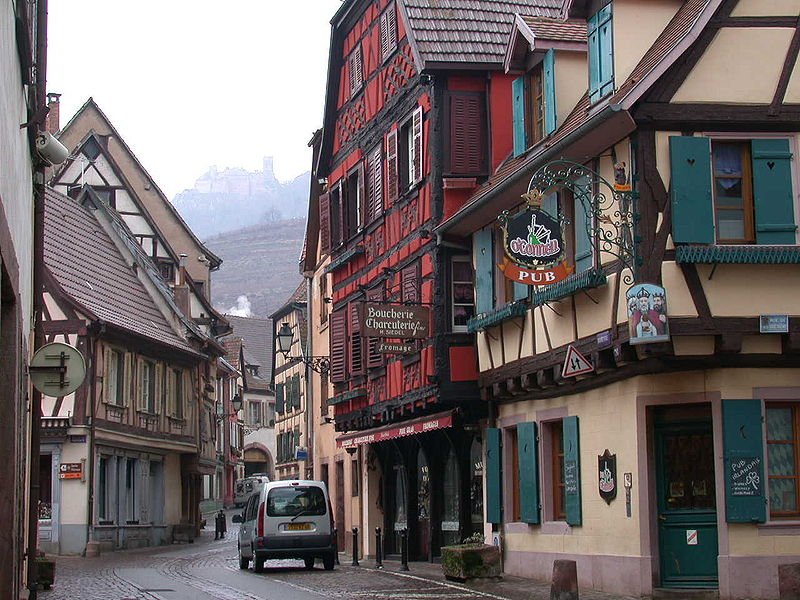 Ribeauvillé, with its castle in the background