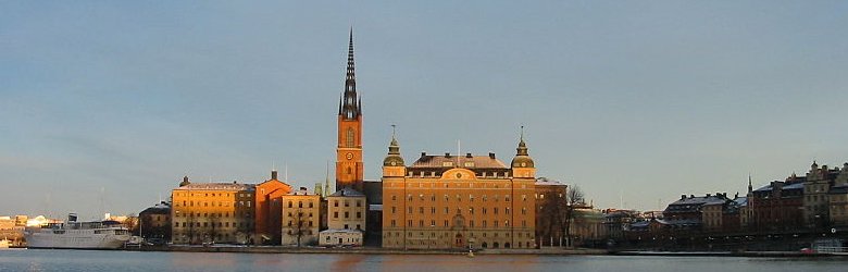 View of Riddarholmen with the Riddarholmskyrkan, in Gamla Stan, Stockholm
