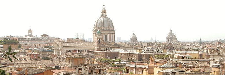 Rome, as viewed from the belvedere at Villa Boghese park