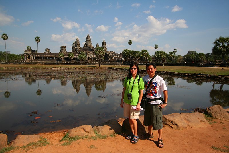 Tim and wife Chooi Yoke at Angkor Wat