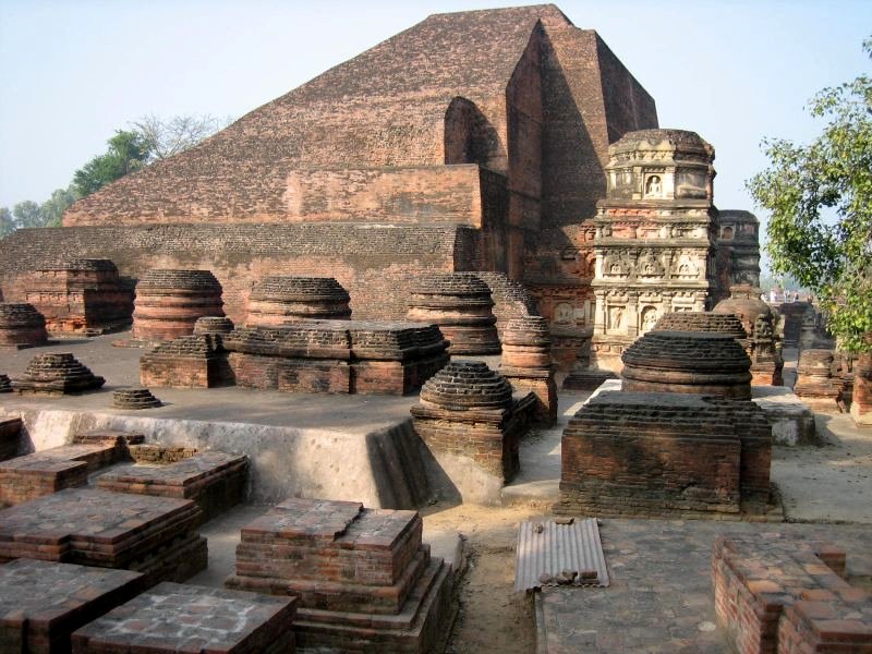 Ruins of Nalanda University established by Emperor Ashoka, Bihar