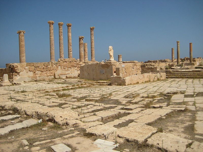 Ruins at the Temple of Antonine, Sabratha, Libya