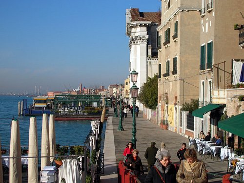 Zattere ai Gesuati, promenade along the Giudecca Canal near the Church of Santa Maria del Rosario