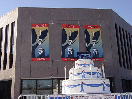 175th Anniversary display at Naperville City Hall, 2006