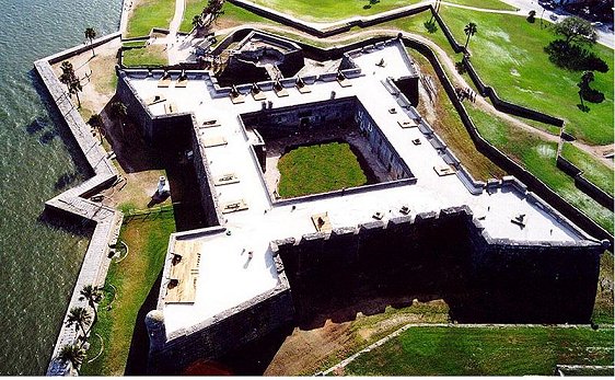 Aerial view of Castillo de San Marcos