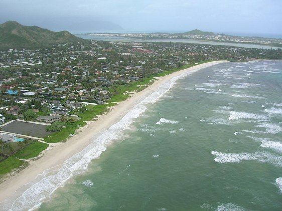 Aerial view of Aerial view of Kailua, Honolulu, Oahu