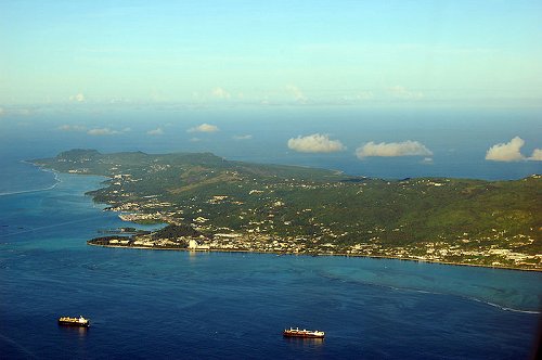 Aerial view of Saipan