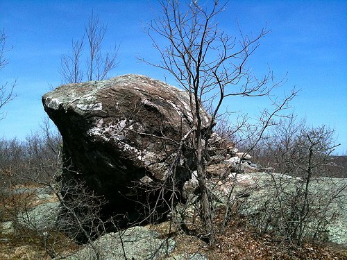 Beacon Cap glacial erratic boulder, Bethany, Connecticut