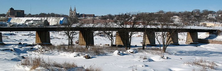 Big Sioux River in winter, Sioux Falls
