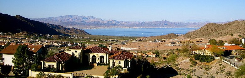 Boulder City, with view of Lake Mead