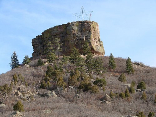 Castle Rock butte, Colorado