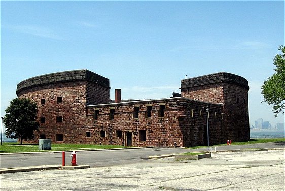 Land-side view of Castle William, Governors Island