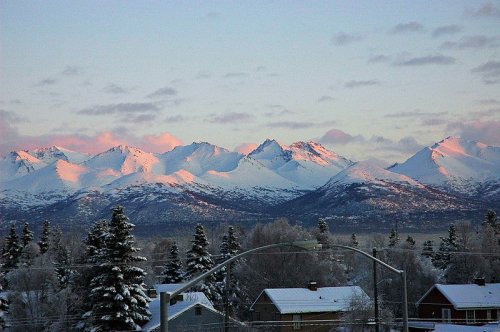 Chugach Mountains, as seen from Anchorage