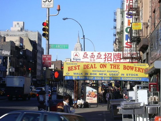 Delancey Street in the Bowery, Manhattan