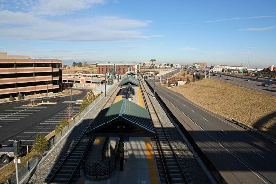 Dry Creek RTD Light Rail Station in Centennial, Colorado