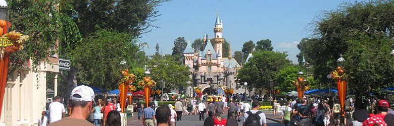 Entering Disneyland, Anaheim, California