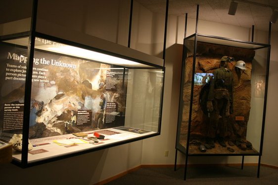 The exhibit at the Jewel Cave visitor center