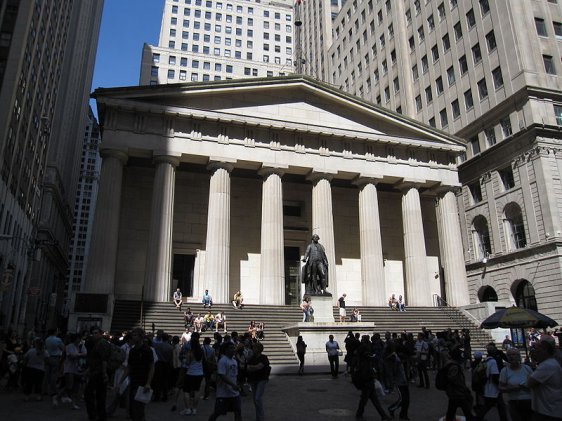Federal Hall in the Financial District of Manhattan, New York City