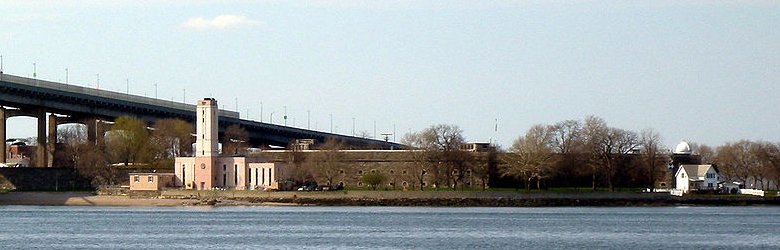 Fort Schuyler in the Bronx from across the East River