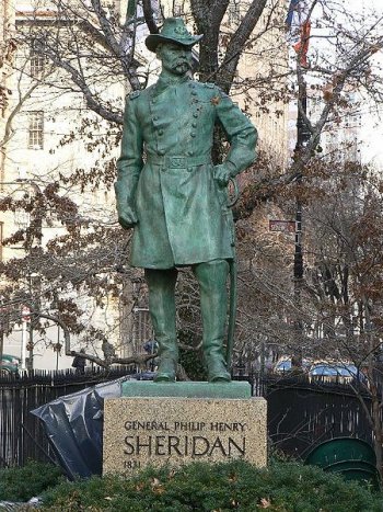 Statue of General Philip Henry Sheridan at Christopher Square