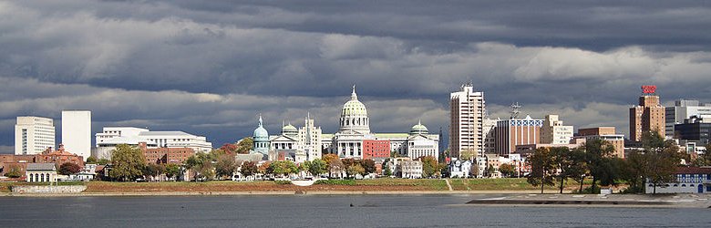 Harrisburg with view of the Pennsylvania State Capitol