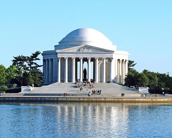 Jefferson Memorial, across the Potomac River Tidal Basin