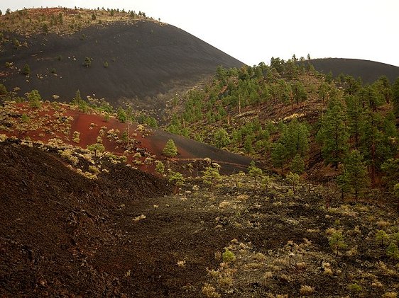 Lava flow trail at Sunset Crater Volcano National Monument, Arizona
