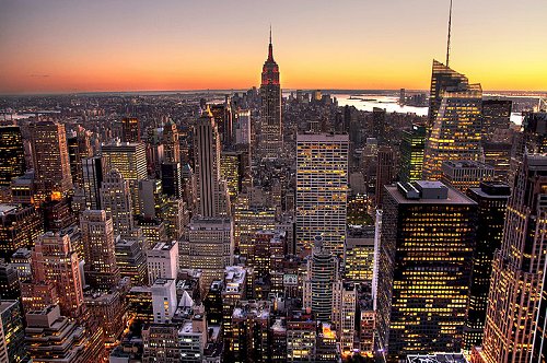 Manhattan at sunset