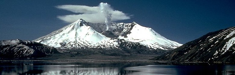 Mount St Helens, as seen from Spirit Lake