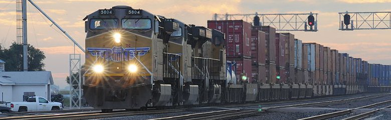 Nebraska, Freight train in Hershey, Nebraska