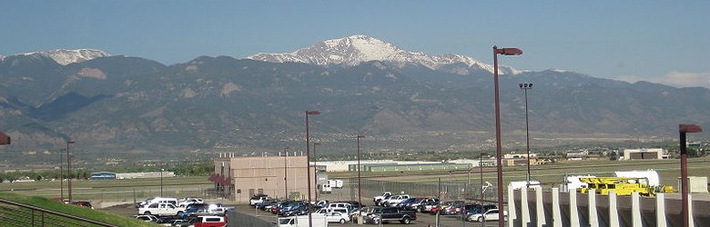 Pikes Peak, as seen from Colorado Springs Airport